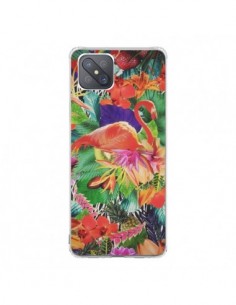 Coque Oppo Reno4 Z 5G Tropical Flamant Rose - Monica...