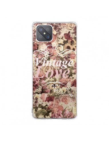 Coque Oppo Reno4 Z 5G Vintage Love Flower - Monica Martinez