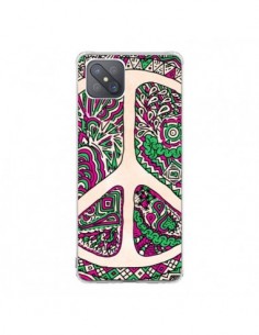 Coque Oppo Reno4 Z 5G Peace and Love Azteque Vainilla -...
