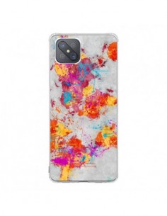 Coque Oppo Reno4 Z 5G Terre Map Monde Mother Earth Crying...