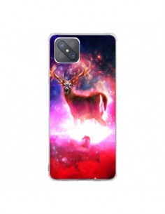 Coque Oppo Reno4 Z 5G Cosmic Deer Cerf Galaxy -...