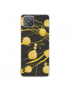 Coque Oppo Reno4 Z 5G Gold Splash Peinture Art -...