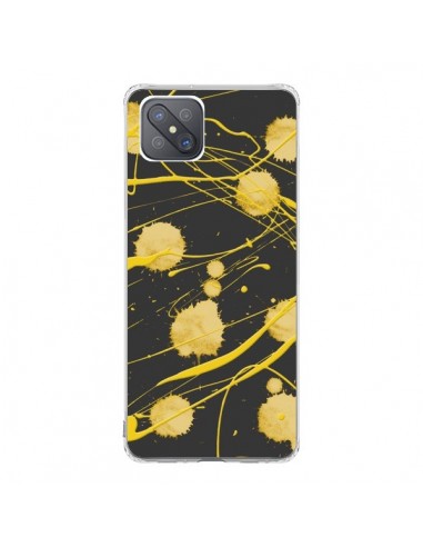 Coque Oppo Reno4 Z 5G Gold Splash Peinture Art - Maximilian San