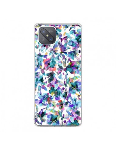 Coque Oppo Reno4 Z 5G Aquatic Flowers Blue - Ninola Design