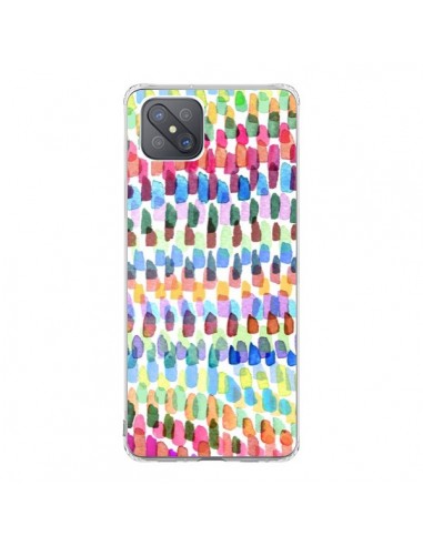 Coque Oppo Reno4 Z 5G Artsy Strokes Stripes Colorful - Ninola Design