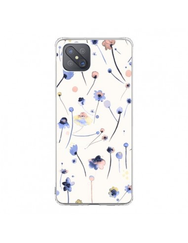 Coque Oppo Reno4 Z 5G Blue Soft Flowers - Ninola Design