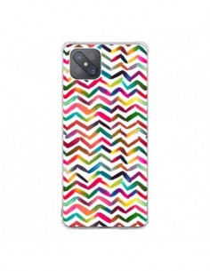 Coque Oppo Reno4 Z 5G Chevron Stripes Multicolored -...