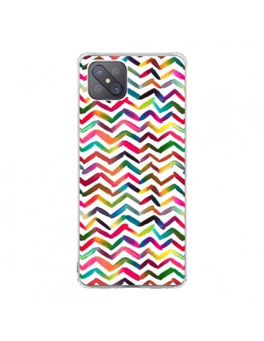 Coque Oppo Reno4 Z 5G Chevron Stripes Multicolored - Ninola Design