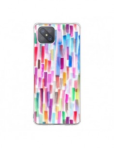 Coque Oppo Reno4 Z 5G Colorful Brushstrokes Multicolored...