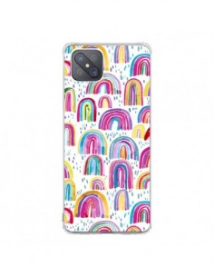 Coque Oppo Reno4 Z 5G Cute Watercolor Rainbows - Ninola...