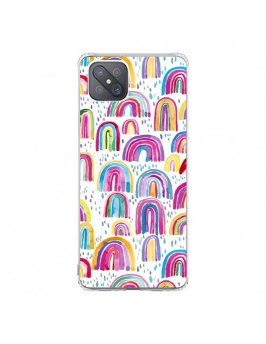 Coque Oppo Reno4 Z 5G Cute Watercolor Rainbows - Ninola Design