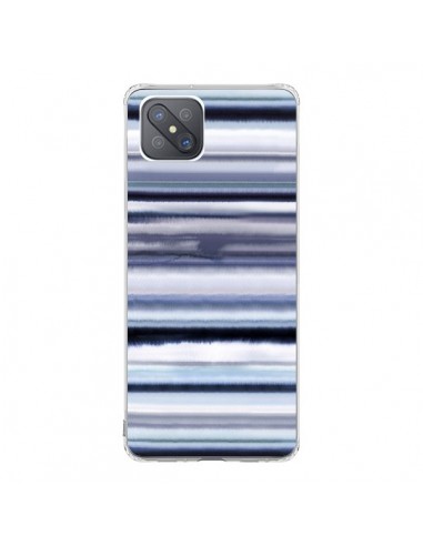 Coque Oppo Reno4 Z 5G Degrade Stripes Watercolor Navy - Ninola Design