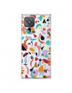 Coque Oppo Reno4 Z 5G Dreamy Animal Shapes White - Ninola...