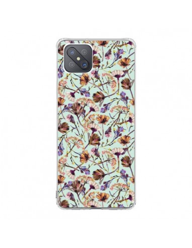 Coque Oppo Reno4 Z 5G Dry Blue Flowers - Ninola Design