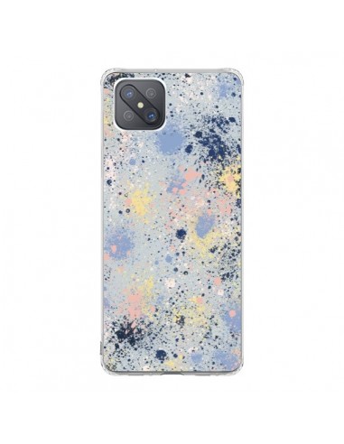 Coque Oppo Reno4 Z 5G Gradient Watercolor Lines Blue - Ninola Design