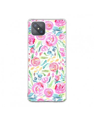 Coque Oppo Reno4 Z 5G Speckled Watercolor Pink - Ninola Design