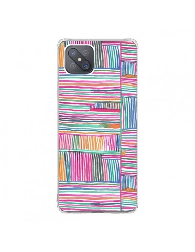 Coque Oppo Reno4 Z 5G Watercolor Linear Meditation Pink - Ninola Design