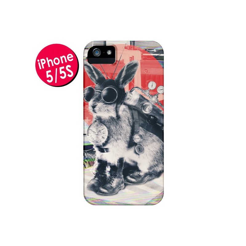 Coque Lapin Time Traveller pour iPhone 5 et 5S - Ali Gulec