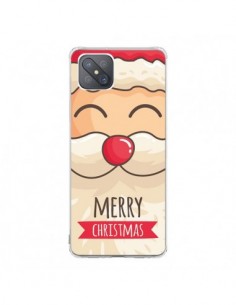 Coque Oppo Reno4 Z 5G Moustache du Père Noël Merry...