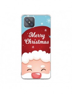 Coque Oppo Reno4 Z 5G Bonnet du Père Noël Merry Christmas...