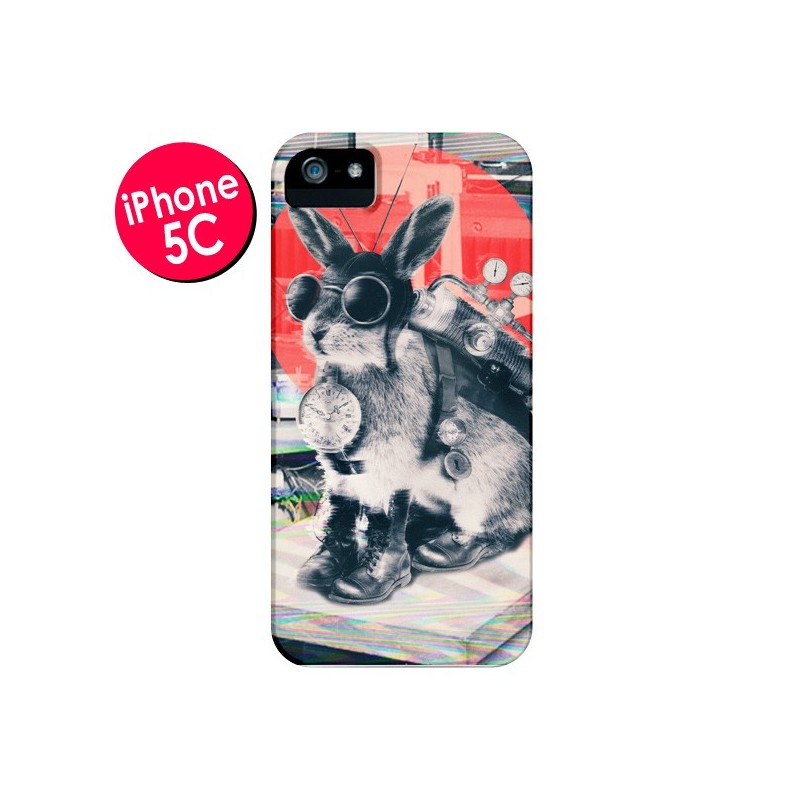 Coque Lapin Time Traveller pour iPhone 5C - Ali Gulec