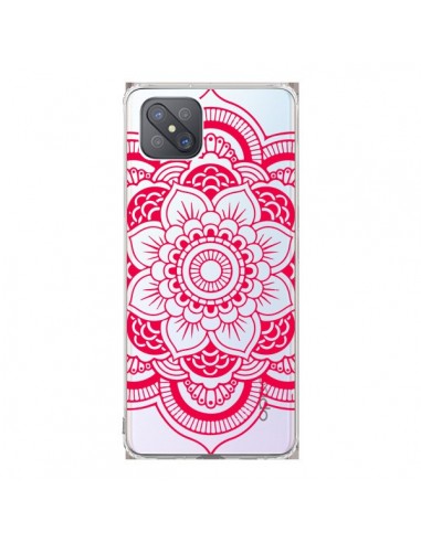 Coque Oppo Reno4 Z 5G Mandala Rose Fushia Azteque Transparente - Nico