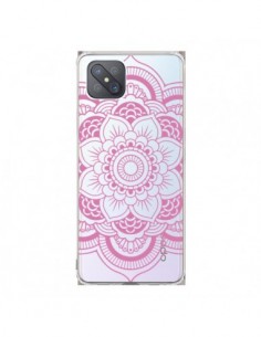 Coque Oppo Reno4 Z 5G Mandala Rose Clair Azteque...