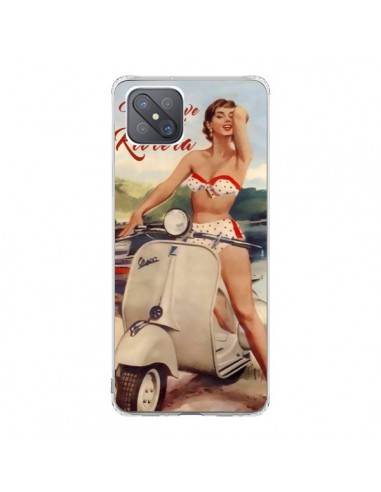 Coque Oppo Reno4 Z 5G Pin Up With Love From the Riviera Vespa Vintage - Nico