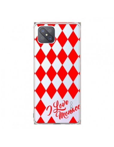 Coque Oppo Reno4 Z 5G I Love Monaco et Losange Rouge - Nico