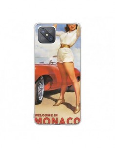 Coque Oppo Reno4 Z 5G Welcome to Monaco Vintage Pin Up -...