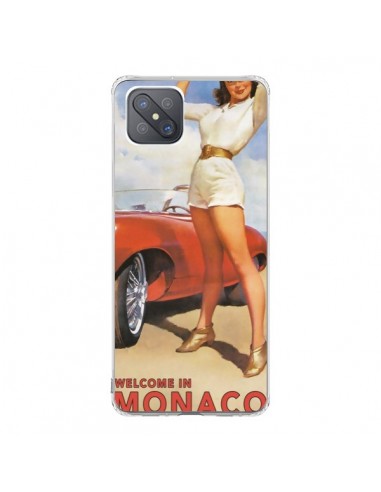 Coque Oppo Reno4 Z 5G Welcome to Monaco Vintage Pin Up - Nico