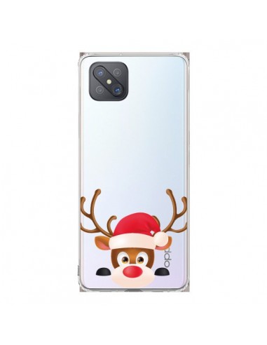 Coque Oppo Reno4 Z 5G Renne de Noël transparente - Nico