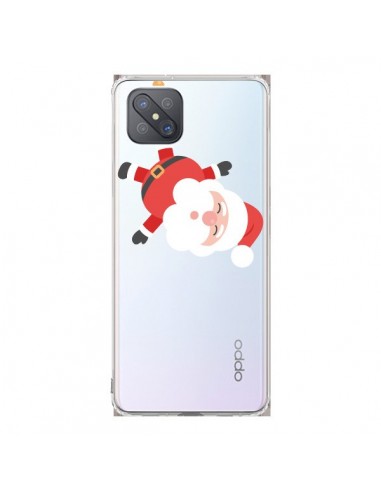 Coque Oppo Reno4 Z 5G Père Noël et sa Guirlande transparente - Nico