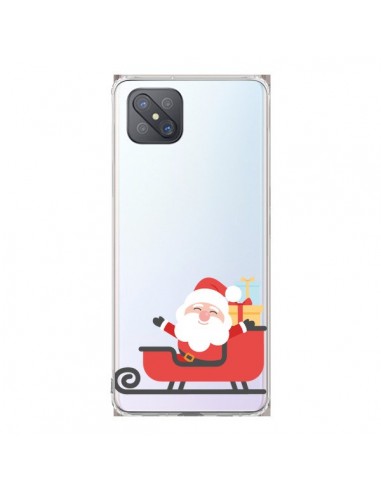 Coque Oppo Reno4 Z 5G Père Noël et son Traineau transparente - Nico