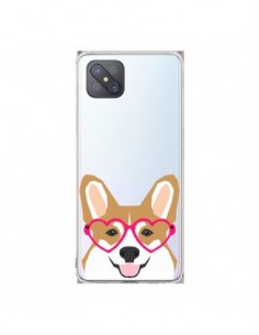 Coque Oppo Reno4 Z 5G Chien Marrant Lunettes Coeurs...