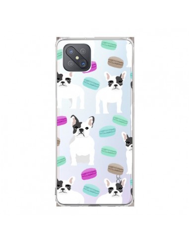 Coque Oppo Reno4 Z 5G Chiens Bulldog Français Macarons Transparente - Pet Friendly