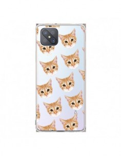 Coque Oppo Reno4 Z 5G Chats Beige Transparente - Pet...