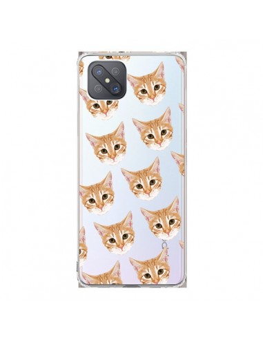 Coque Oppo Reno4 Z 5G Chats Beige Transparente - Pet Friendly