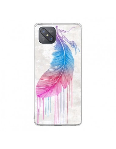 Coque Oppo Reno4 Z 5G Plume arc-en-ciel - Rachel Caldwell