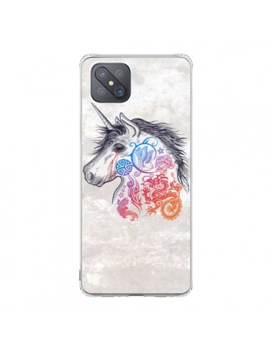 Coque Oppo Reno4 Z 5G Licorne Muticolore - Rachel Caldwell