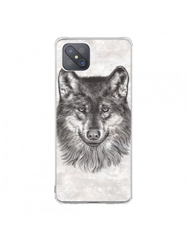 Coque Oppo Reno4 Z 5G Loup Gris - Rachel Caldwell