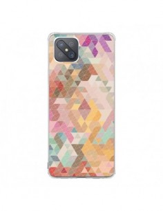 Coque Oppo Reno4 Z 5G Azteque Pattern Triangles - Rachel...