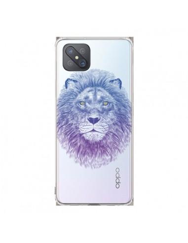 Coque Oppo Reno4 Z 5G Lion Animal Transparente - Rachel Caldwell