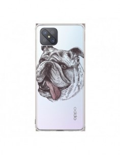 Coque Oppo Reno4 Z 5G Chien Bulldog Dog Transparente -...