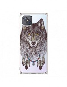 Coque Oppo Reno4 Z 5G Loup Wolf Attrape Reves...