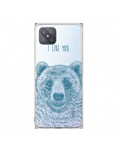 Coque Oppo Reno4 Z 5G I Love You Bear Ours Ourson Transparente - Rachel Caldwell