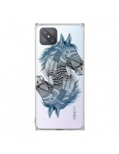 Coque Oppo Reno4 Z 5G Cheval Horse Double Transparente -...