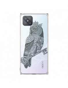 Coque Oppo Reno4 Z 5G Owl King Chouette Hibou Roi...