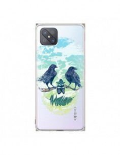 Coque Oppo Reno4 Z 5G Tête de Mort Nature Transparente -...