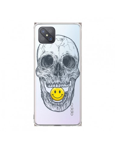 Coque Oppo Reno4 Z 5G Tête de Mort Smiley Transparente - Rachel Caldwell